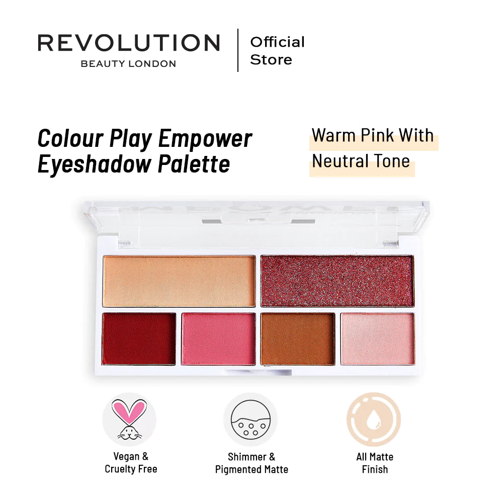 Relove By Revolution Colour Play Empower Eyeshadow Palette - Shoppeurpk