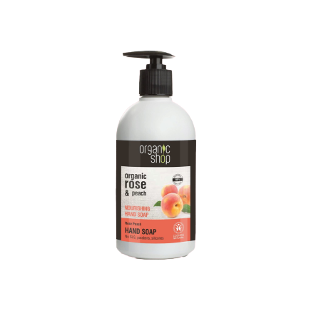 Organic Shop Nourishing Hand Soap Rose Peach - Shoppeurpk