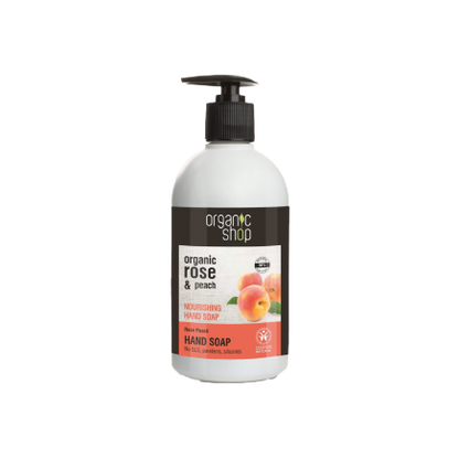 Organic Shop Nourishing Hand Soap Rose Peach - Shoppeurpk